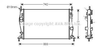 AVA QUALITY COOLING fda2596 -  Радиатор, охлаждение двигателя